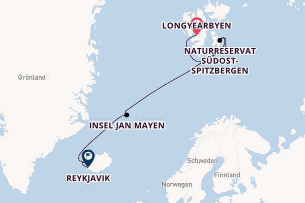 Arktis ab Longyearbyen, Norwegen auf der Silver Endeavour