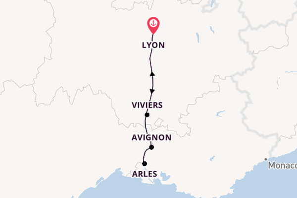 Rhone River, Europe from Lyon, France with the Van Gogh