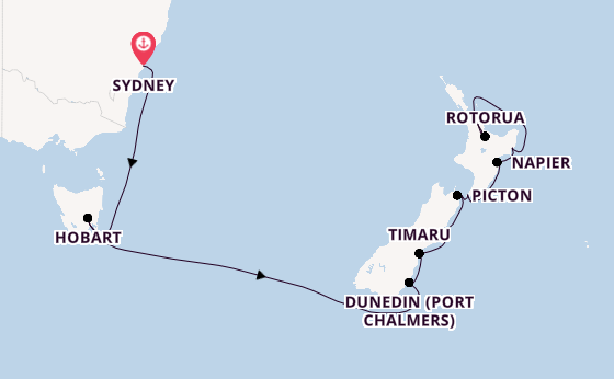 New Zealand from Sydney, Australia with the Seven Seas Mariner