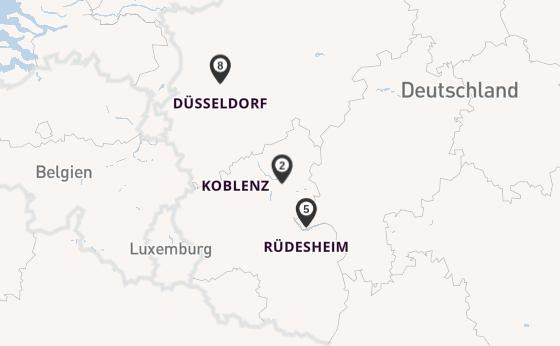 Rhein ab Duisburg, Deutschland auf der A-ROSA AQUA