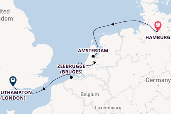 British Isles from Hamburg, Germany with the Queen Victoria