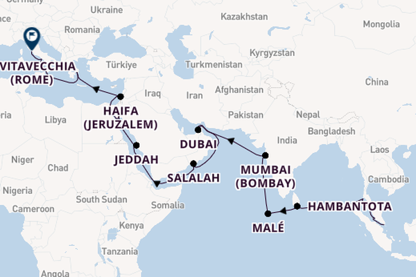 Zuidoost-Azië vanaf Singapore, Singapore met de Seven Seas Mariner