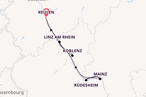 Rijn vanaf Keulen, Duitsland met de MS Anna Katharina