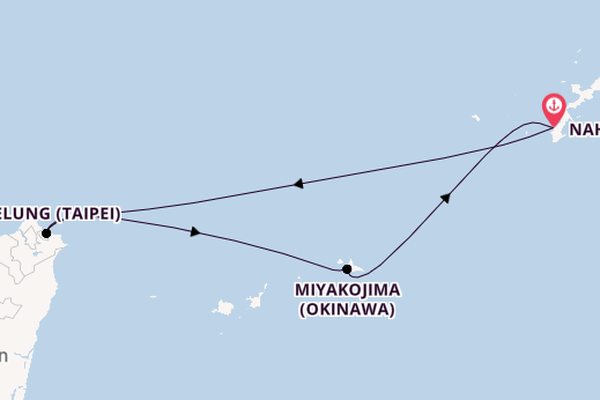 Japan vanaf Naha (Okinawa), Japan met de MSC Bellissima