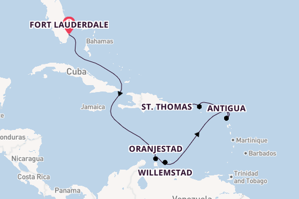 Caribbean vanaf Fort Lauderdale, Verenigde Staten met de Crown Princess