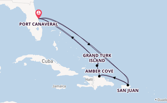 Caribbean from Port Canaveral, Florida, USA with the Caribbean Princess
