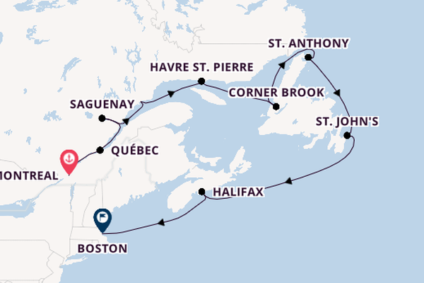 Nieuw-Engeland vanaf Saint Lawrence River Cruising met de Volendam