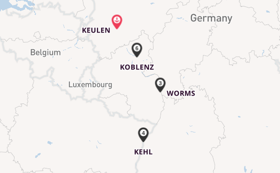 Rijn vanaf Keulen, Duitsland met de RHEIN SYMPHONIE