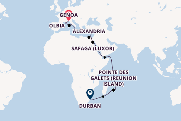 Mediterranean from Genoa, Italy with the MSC Sinfonia