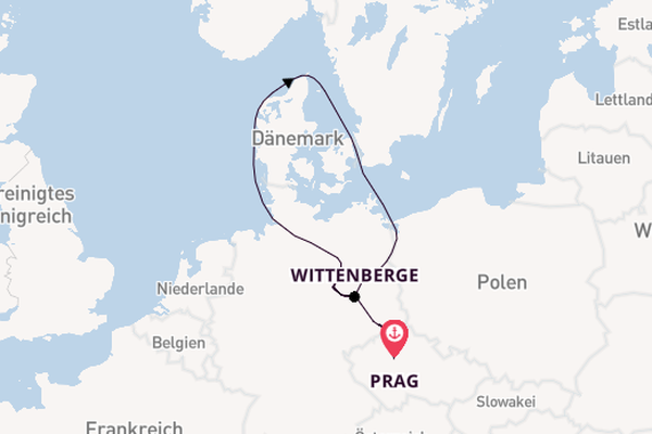 Elbe ab Prag, Tschechien auf der MS SWISS RUBY