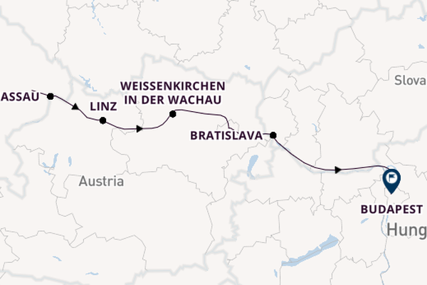 Danube from Vilshofen, Germany with the AmaLea