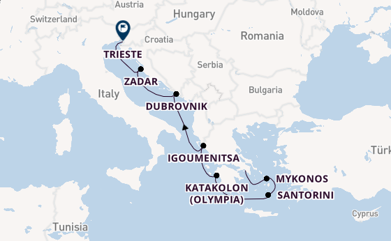 Eastern Mediterranean from Athens (Piraeus), Greece with the Allura