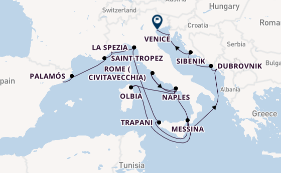 Western Mediterranean from Barcelona, Spain with the Seven Seas Grandeur