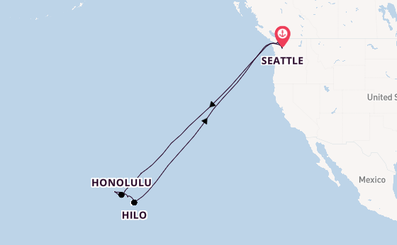 Hawaii from Australia with the Carnival Spirit