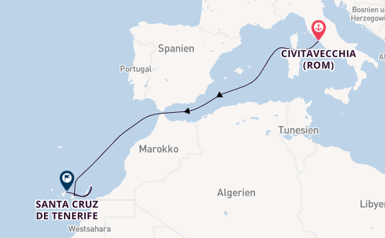 Kanarische Inseln ab Civitavecchia (Rom) auf der MSC Fantasia