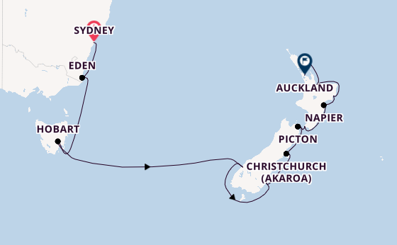 New Zealand from Sydney, Australia with the Azamara Pursuit