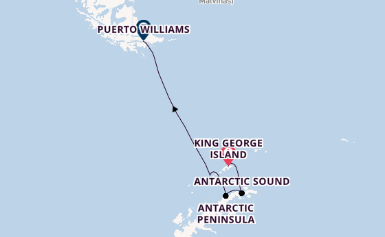 Antarctic Ocean from King George Island, Antarctica with the Silver Endeavour