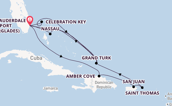 Caribbean from Fort Lauderdale (Port Everglades), Florida with the Regal Princess