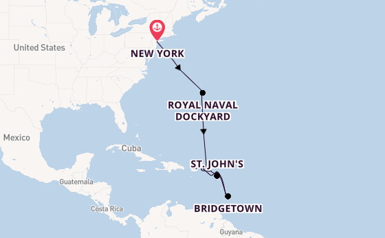 Caribbean from New York, USA with the Norwegian Prima