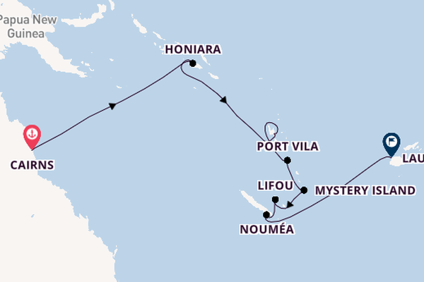 South Pacific from Cairns, Australia with the Seven Seas Navigator