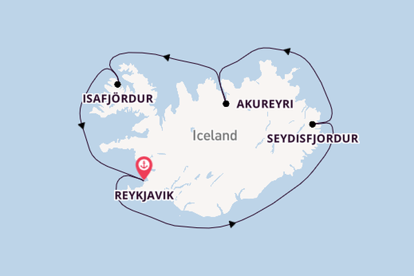 Arctic Ocean from Reykjavik, Iceland with the Celebrity Summit