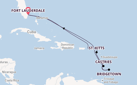 Caribbean vanaf Fort Lauderdale, Verenigde Staten met de Coral Princess