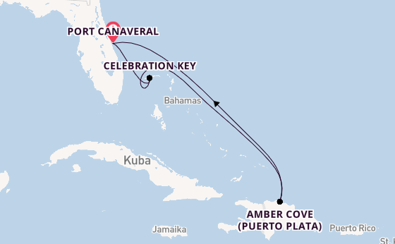 Karibik ab Port Canaveral, USA auf der Carnival Firenze