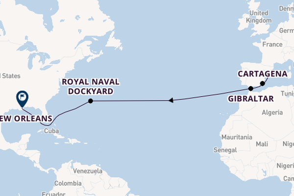 Transatlantic from Barcelona, Spain with the Mariner of the Seas