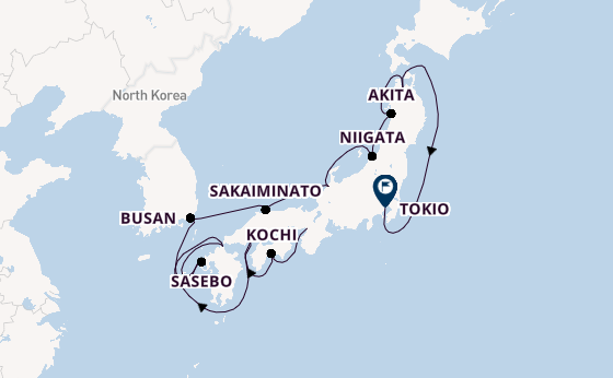 Japan vanaf Osaka, Japan met de Azamara Pursuit