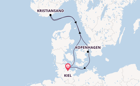 Kurzreise nach Kristiansand & Kopenhagen ab Kiel