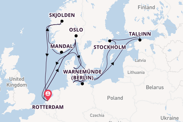 Northern Europe from Rotterdam, The Netherlands with the Rotterdam