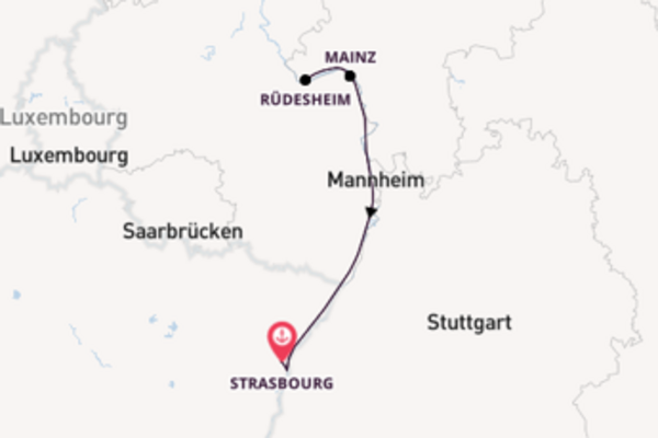 Cruising from Strasbourg via Mainz