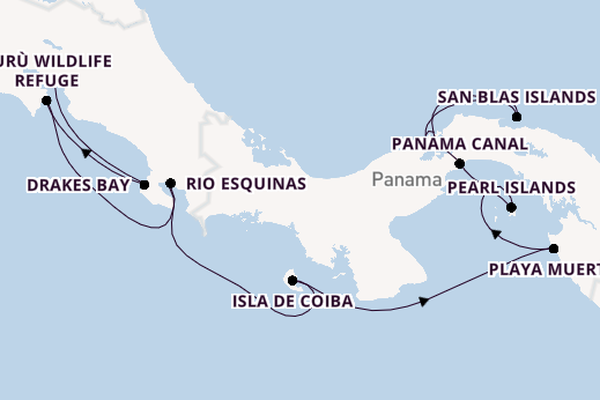 Central America from Puntarenas, Costa Rica with the Le Champlain