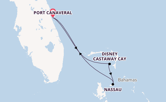 Karibik ab Port Canaveral, USA auf der Disney Fantasy