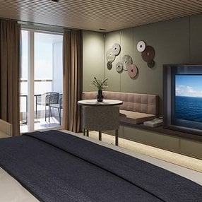 Kommen Sie an Bord der undefined und entdecken Sie eine der 112 Kabinenkategorien auf insgesamt 17 Decks die für 3840 Passagiere Platz bieten. Wählen Sie Ihre Traumkabine und fühlen Sie sich auf Ihrer Kreuzfahrt an Bord der undefined wie Zuhause!