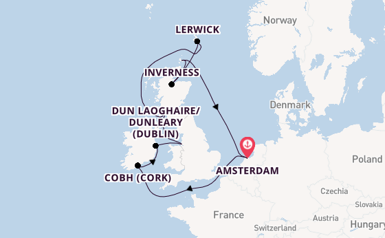 British Isles from Amsterdam, Netherlands with the Celebrity Eclipse