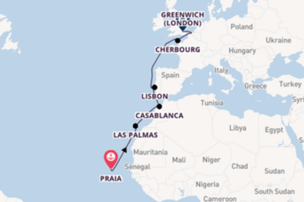 Sailing from Praia with the Seabourn Venture
