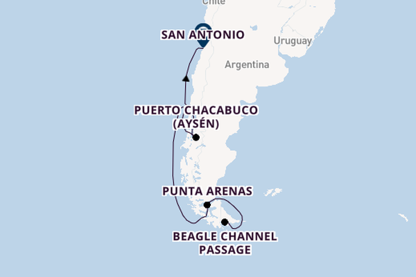 South America from Ushuaia, Argentina with the Azamara Quest