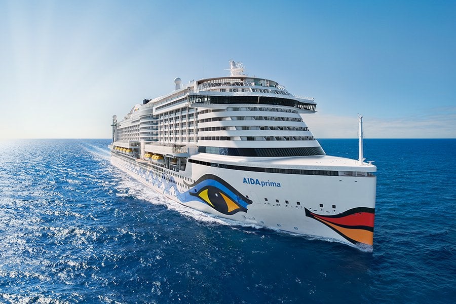at sea