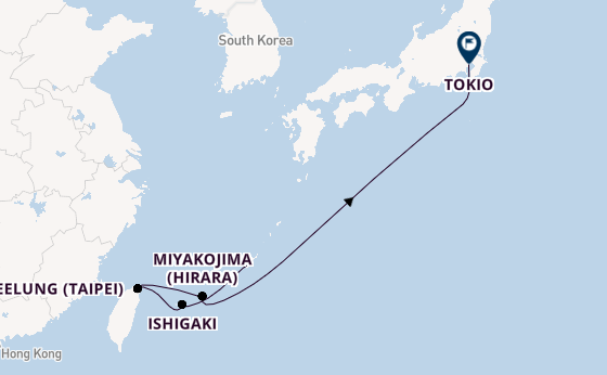 Japan vanaf Naha (Okinawa), Japan met de MSC Bellissima