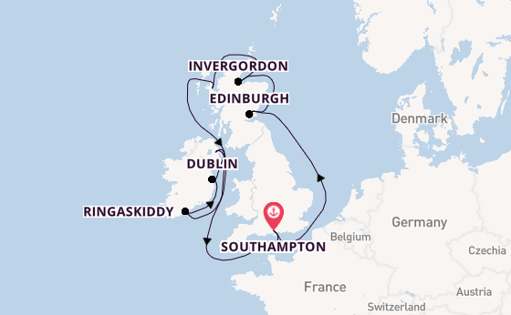British Isles from Southampton, England with the Norwegian Star