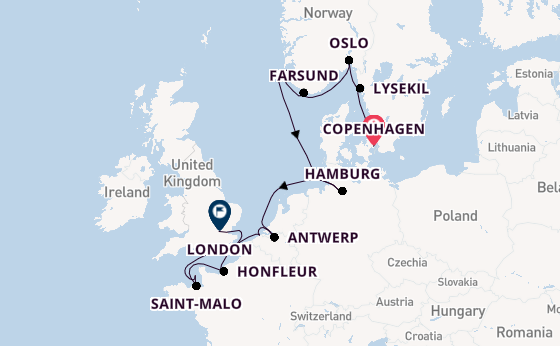 Norway from Copenhagen, Denmark with the Seabourn Quest