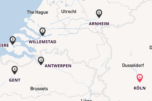 Rhein ab Köln, Deutschland auf der MS COMPASS OPERA