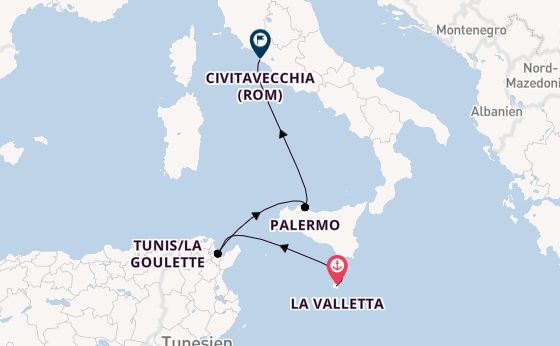 Westliches Mittelmeer ab La Valletta, Malta auf der EXPLORA II