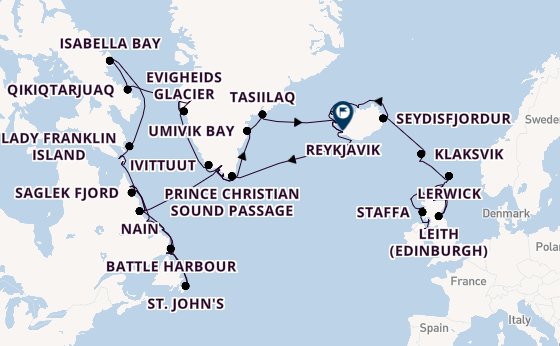 Transatlantic from Belfast, Northern Ireland, United Kingdom with the Seabourn Venture