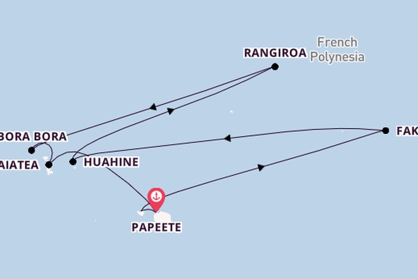Frans-Polynesië vanaf Papeete, Frans-Polynesië met de Seven Seas Navigator