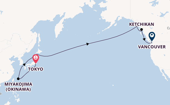 Transpacific from Tokyo, Japan with the Silver Moon