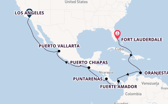 Midden-Amerika vanaf Fort Lauderdale, Verenigde Staten met de Sapphire Princess