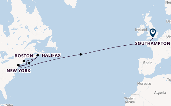 Transatlantic from New York with the Queen Mary 2
