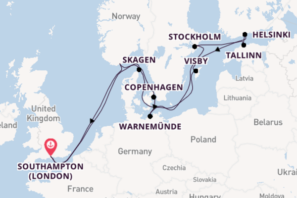 Sky Princess  15  Southampton (London)-Southampton (London)